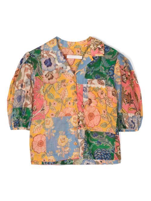 Junie patchwork-print cotton shirt - Multicolour