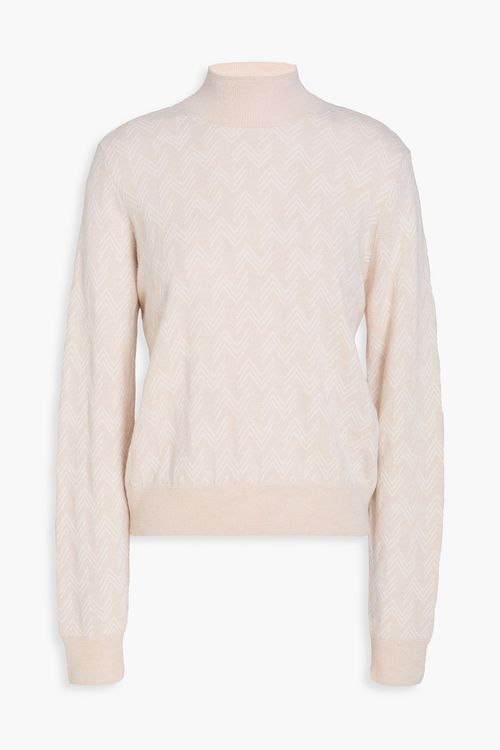 Wool and cashmere-blend turtleneck sweater - Neutral - XS