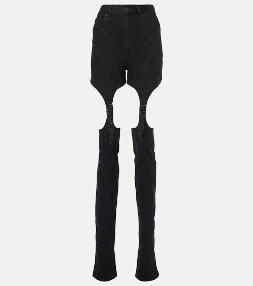 High-rise cutout skinny jeans