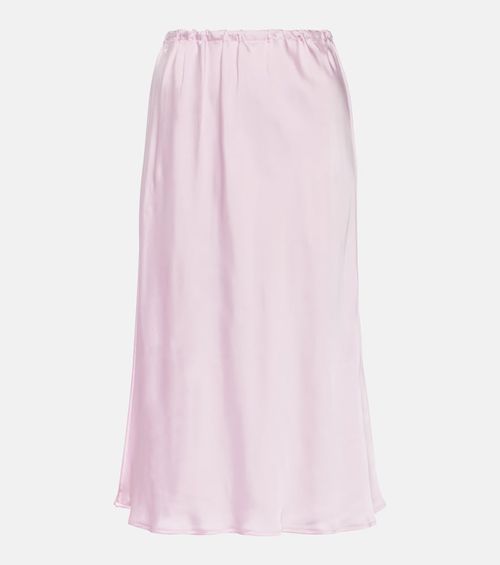 Satin midi skirt