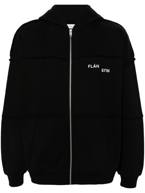 FLÂNEUR Hoodie met rits - Zwart