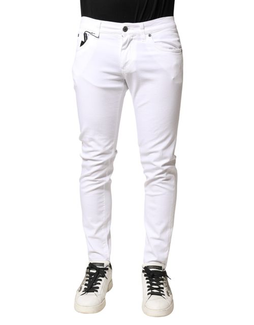 Cotton Stretch Skinny Jeans — White