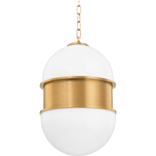 Broomley Large Pendant Light, Light, Large, Brass - Andrew Martin