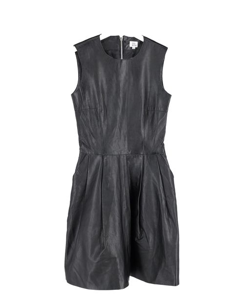 Mini Dress in Black Leather