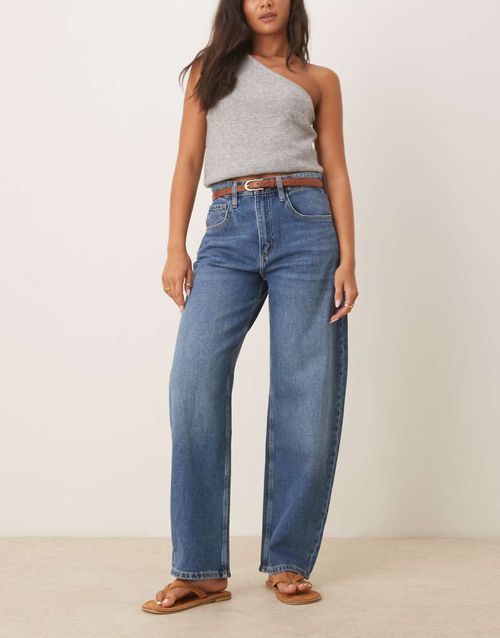 Bet barrel jeans in dark blue