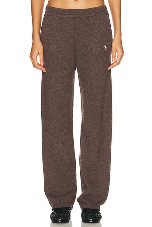 Sporty & Rich SRC Cashmere Trouser in Toffee - Brown. L also in M, S