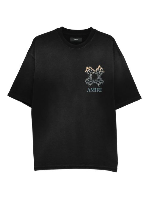 Crewneck Sweatshirt with Printed Front and Back Panels