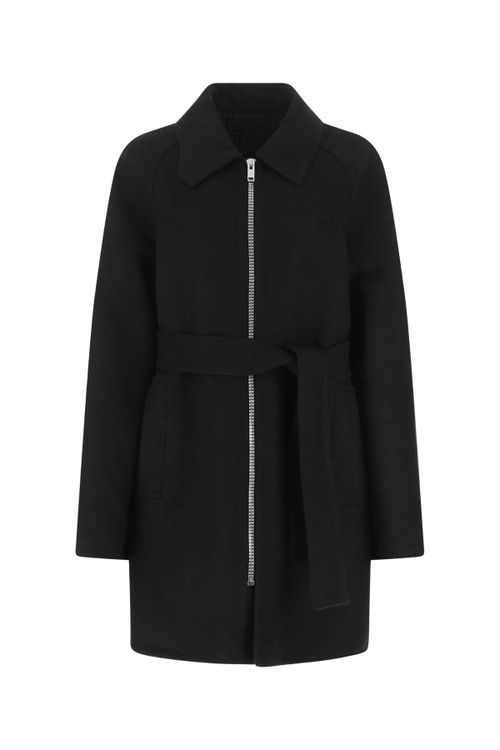 Wool Cashmere Silk Coat — Black