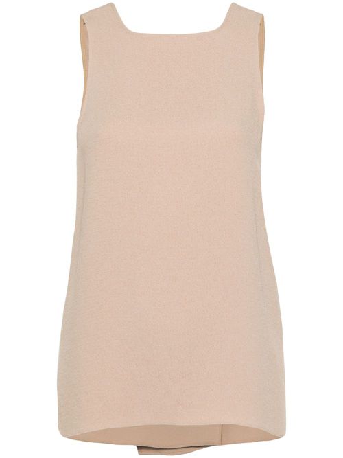 Pebble Sable crepe top - Neutrals