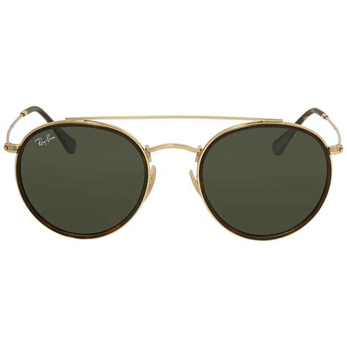Round Double Bridge Green Classic G-15 Unisex Sunglasses RB3647N 001