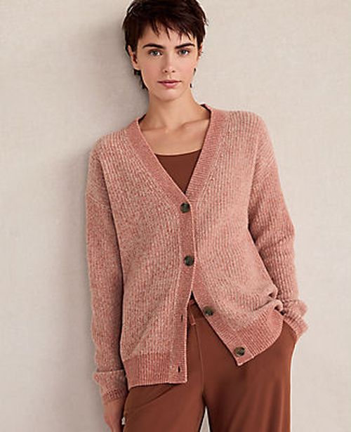 Ann Taylor Have Well Within Cashmere Shaker Stitch Cardigan