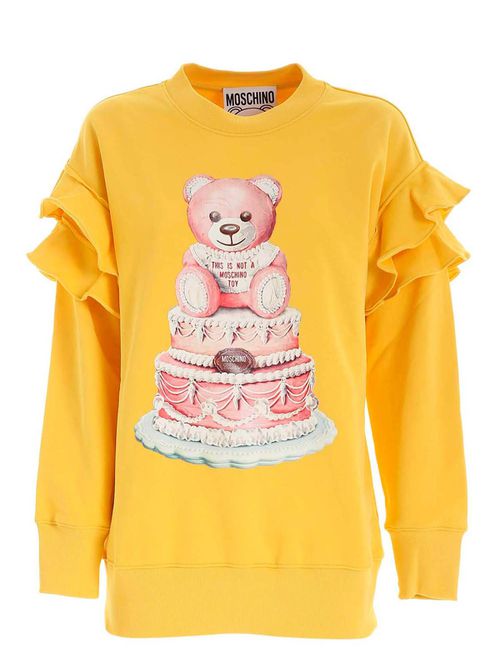 Cake Teddy Bear sweatshirt in yellow