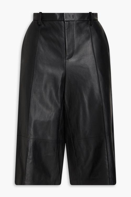 Leather shorts - Black - US 0
