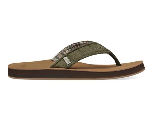 Sanuk Mens Fraid Not Soft Top | Flip Flops for Men | Mens Sandals | Beach Sandals | Supportive & Lightweight | Comfort Footbed