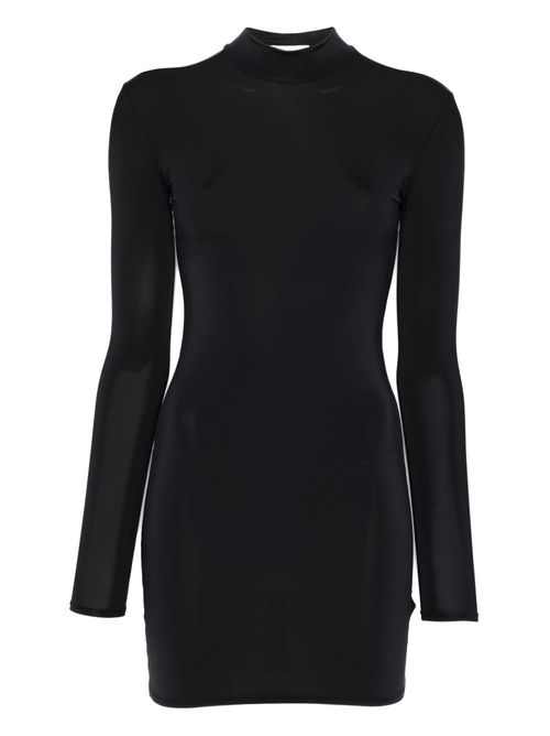 The Minuit high-neck mini dress - Zwart