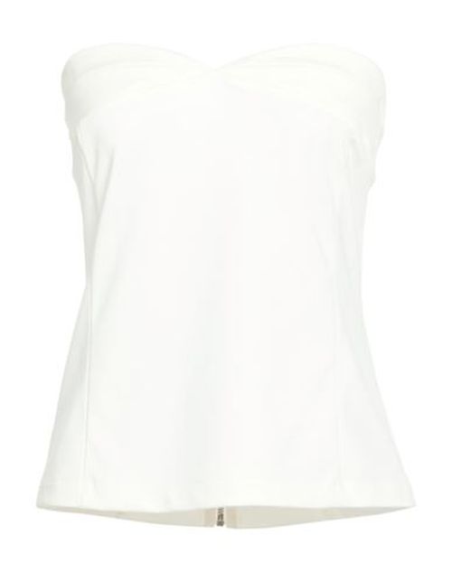 Woman Top White Size 2 Polyamide, Viscose, Polyester, Silk