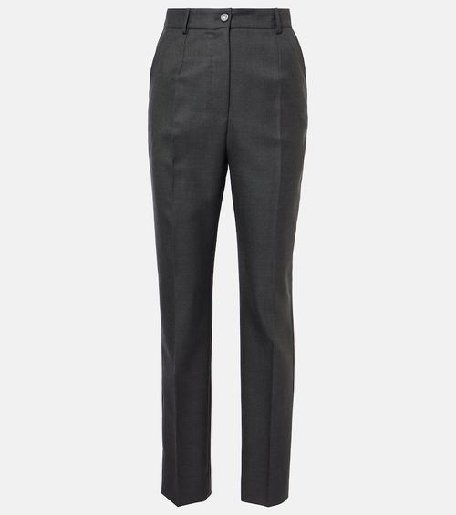 Wool slim pants