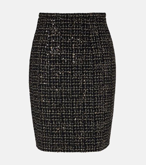 Ayaka sequined tweed pencil skirt