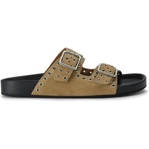 Steve Madden Womens Suede Abbot Taupe Sanda