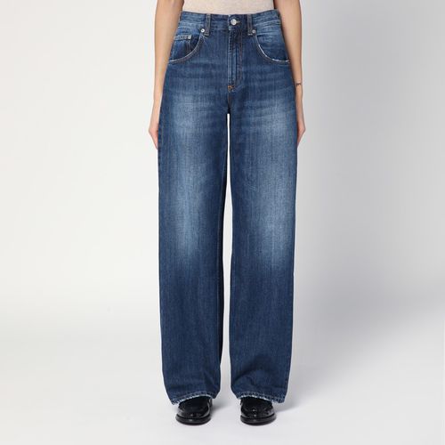 디파트먼트 파이브 여성 Wide-leg Pop blue jeans with washed effect DP5522DF0062/Q_DEPAR-812_311-29