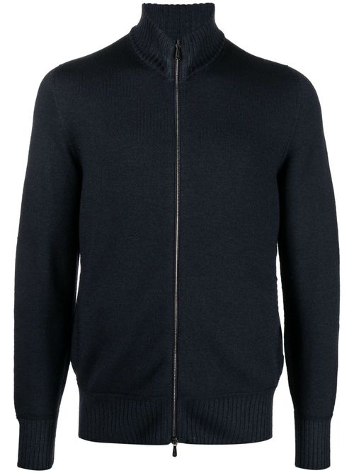 Drumohr zip-up merino cardigan - Blue