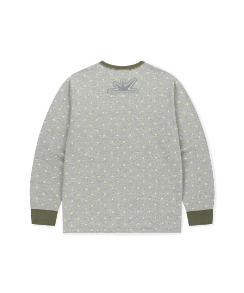 Pattern LS Tee Heather Grey