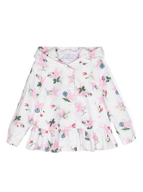 Floral-print raincoat - Pink