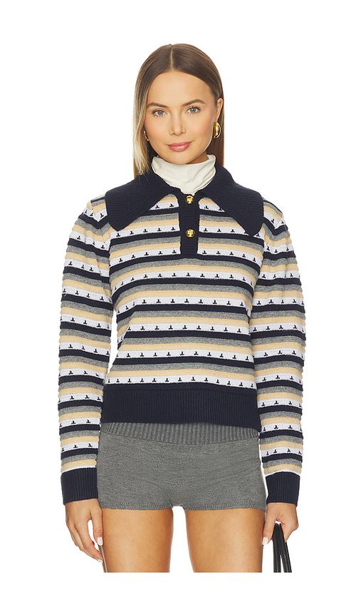 Maude Club Jones Sweater in Navy Multi. XS also in L