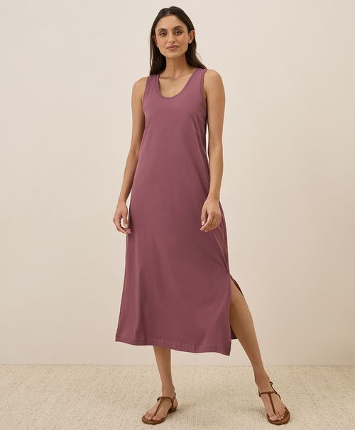 Women's Mauve Softspun Tank Midi Dre