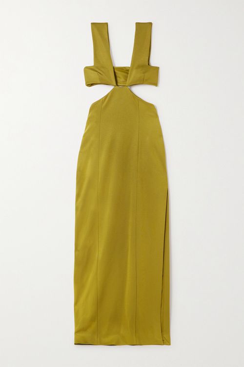 Beverly Cutout Knitted Maxi Dress - Green
