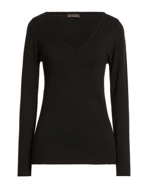 Woman Sweater Black Size L/XL Viscose, Polyamide, Polyester