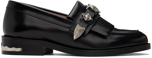 Toga Pulla Black Embellished Loafers