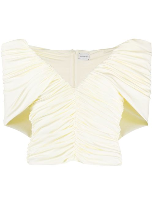 Off-shoulder ruched top - Neutrals