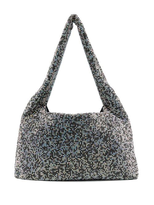 Crystal Mesh Armpit shoulder bag - Black