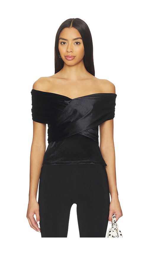 Lovers and Friends Natalia Velvet Top in Black. - XS also in L, M, S