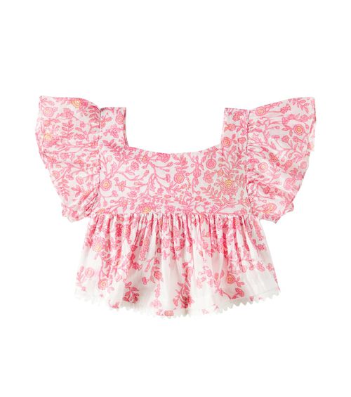 Cycas ruffled cotton-blend tank top