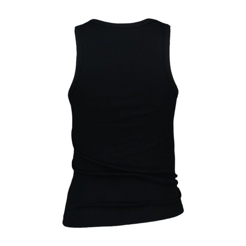 Ribbed Cotton Tank Top — Black