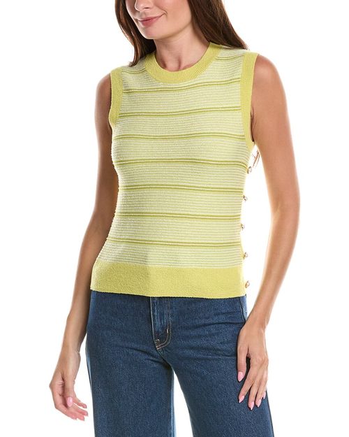 Wool-Blend Side Placket Tank Top