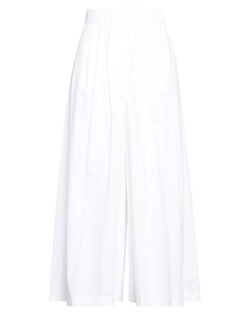 Easy Woman Pants White Size 6 Cotton, Elastane