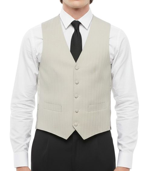 Light Grey Solid Waistcoat