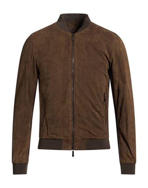 Man Jacket Military green Size 34 Leather