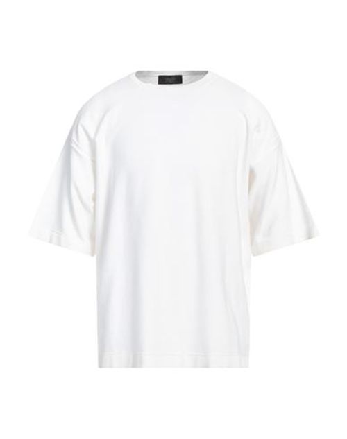 Maison Flâneur Man Sweater White Size 42 Polypropylene, Cotton