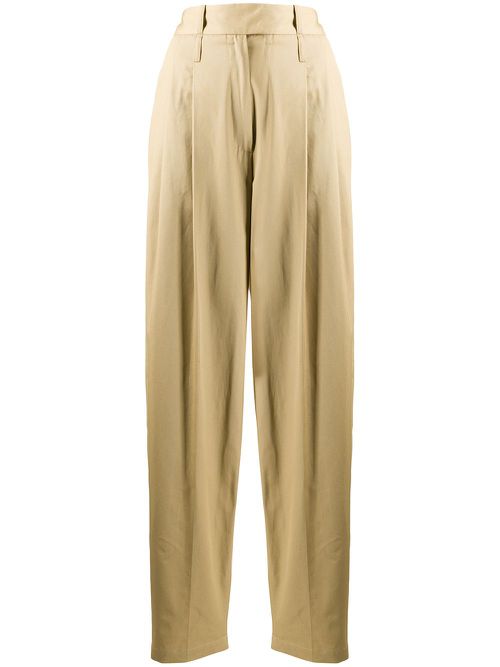 High waisted trousers - Neutrals