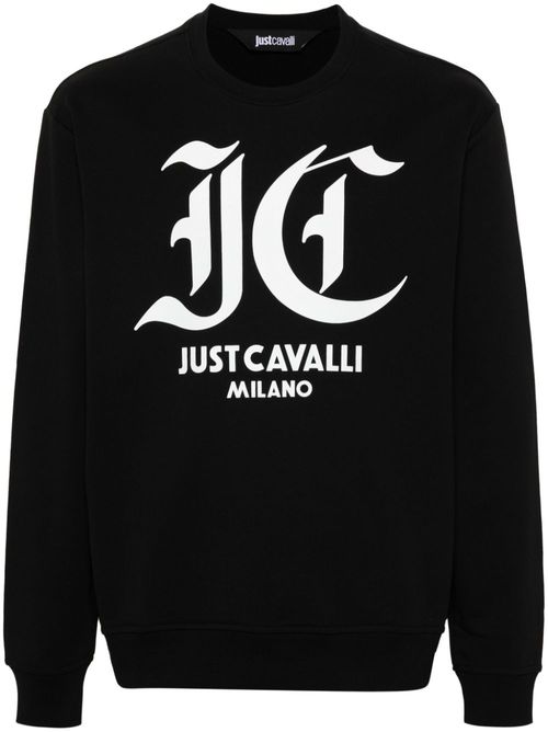 Logo-print cotton sweatshirt - Black