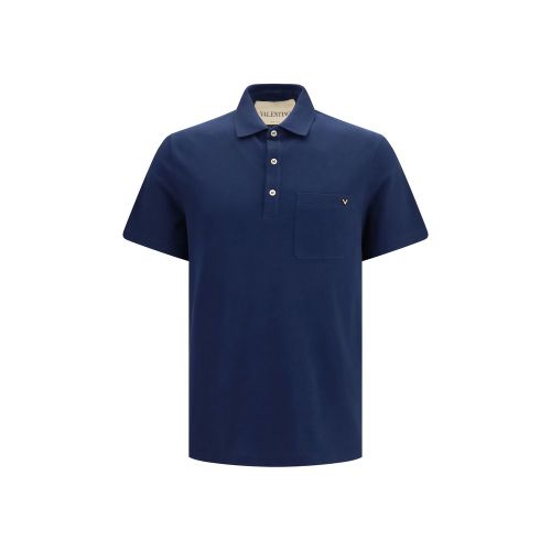 Cotton Piqué Polo Shirt — Navy