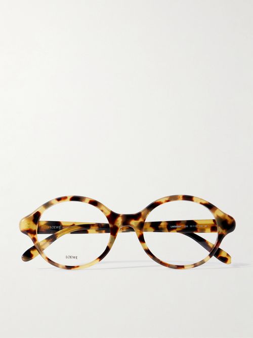 Round-frame Tortoiseshell Acetate Optical Glasses - Brown