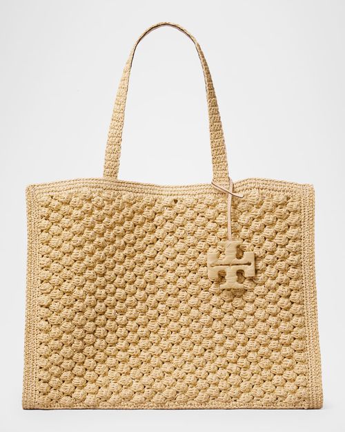 Ella Large Hand-Crocheted Paper Raffia Tote Bag