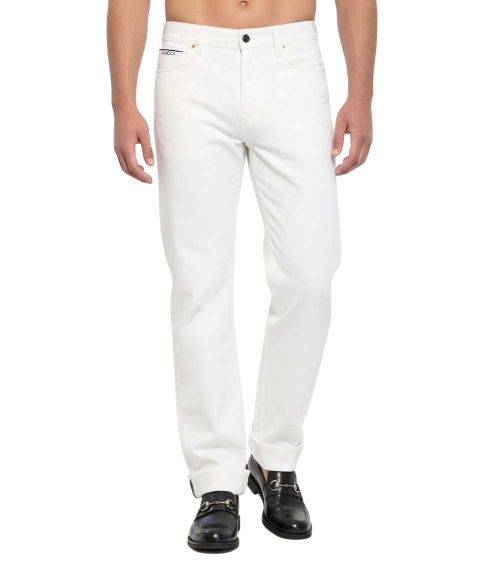 White Mid Rise Jeans