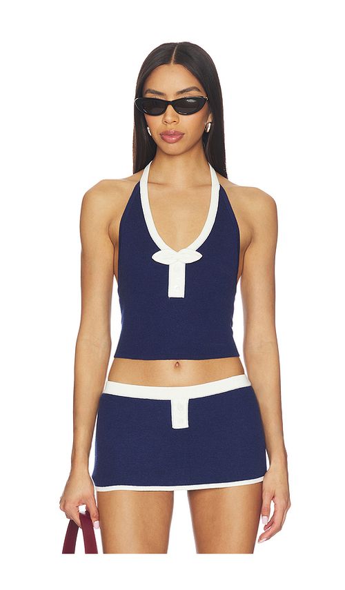 For Love & Lemons Caroline Top in Navy. L also in M, S