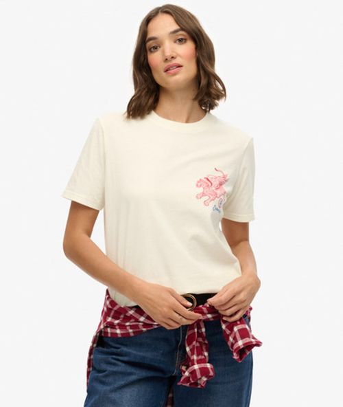Superdry Women's Tokyo Narrative Relaxed T-shirt White